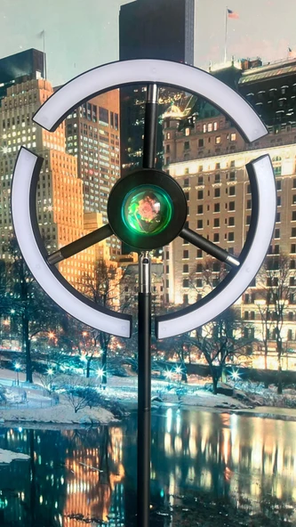 yüceeller RGB Modern Led Lambader Dim Edilebilir Oturma odası Çalışma odası SİYAH RENK ürün görseli 1