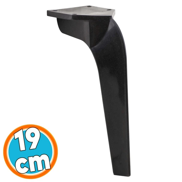 Mobilya Kanepe Tv Ünitesi Konsol Koltuk Ayağı 19 Cm Siyah Ayakları ürün görseli 1