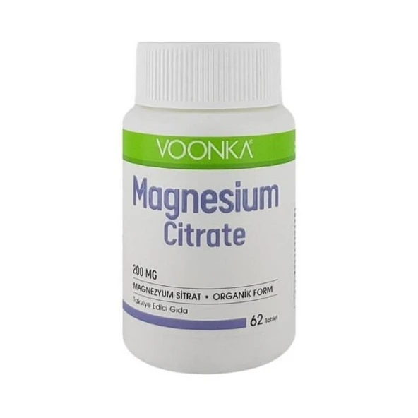 Voonka Magnezyum Sitrat 200mg 60 Tablet ürün görseli 1