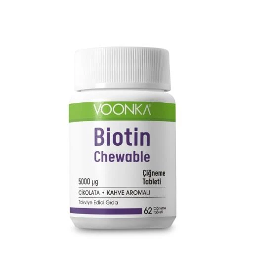 Voonka Biotin Chewable 60 Çiğneme Tableti ürün görseli 1