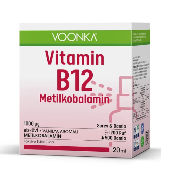 Voonka Vitamin B12 Oral Sprey - Damla 20ml ürün görseli 1