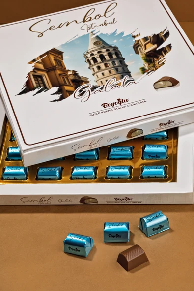 Beyoğlu Sembol Istanbul Hediyelik Çikolata Sütlü Krema Dolgulu 300GR. ürün görseli 1
