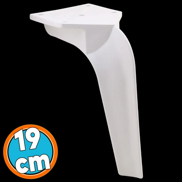 Mobilya Kanepe Tv Ünitesi Konsol Koltuk Ayağı 19 Cm Beyaz Ayakları ürün görseli 1