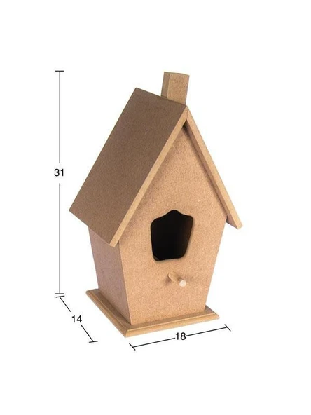 Ahşap Kuş Yuvası 31x18cm KU237 ürün görseli 1