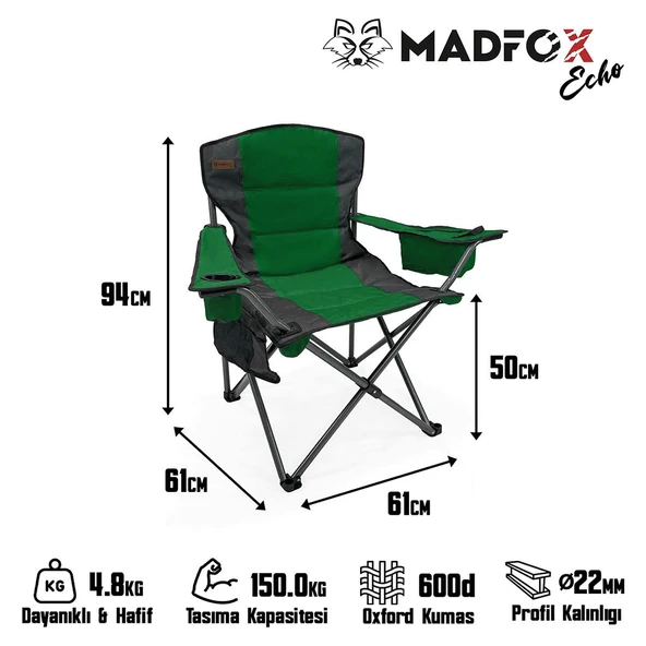 Madfox Echo Katlanır Kamp Sandalyesi - Resim 7