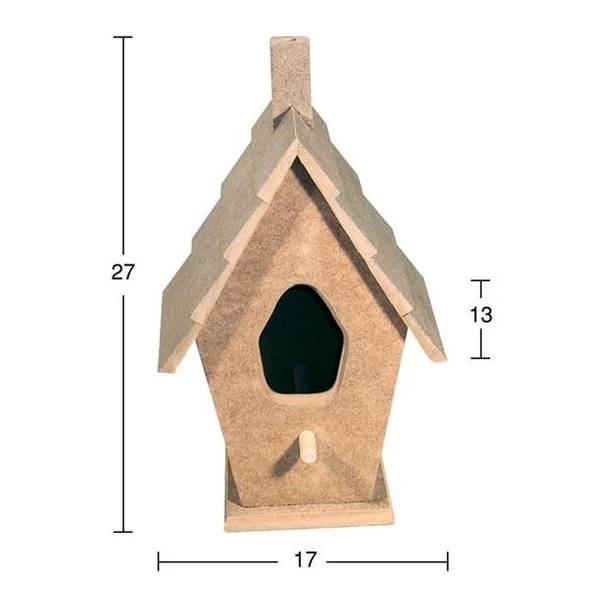 Ahşap Kuş Yuvası 27x17cm KU238 ürün görseli 1