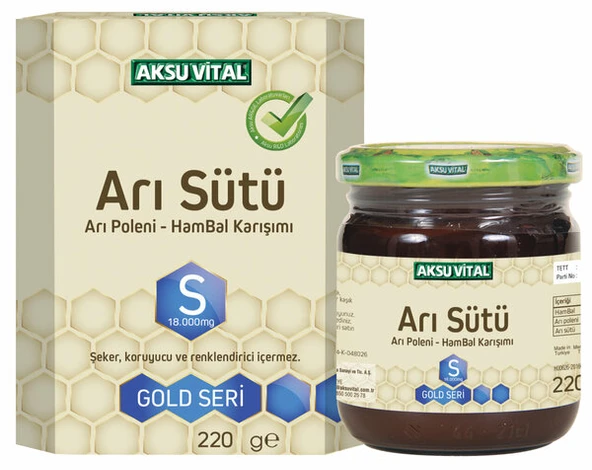 AKS VİTAL SÜPER ARI SÜTÜ S(18.000MG) 220 GR ürün görseli 1