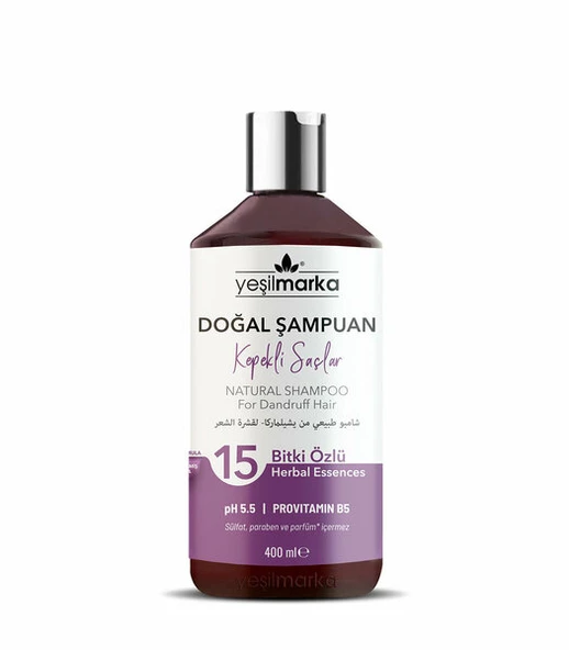 YEŞİL MARKA DOĞAL ŞAMPUAN - KEPEKLİ SAÇLAR İÇİN 400 ML ürün görseli 1