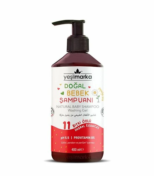 YEŞİL MARKA BEBEK ŞAMPUANI - ÇİLEK 400 ML ürün görseli 1
