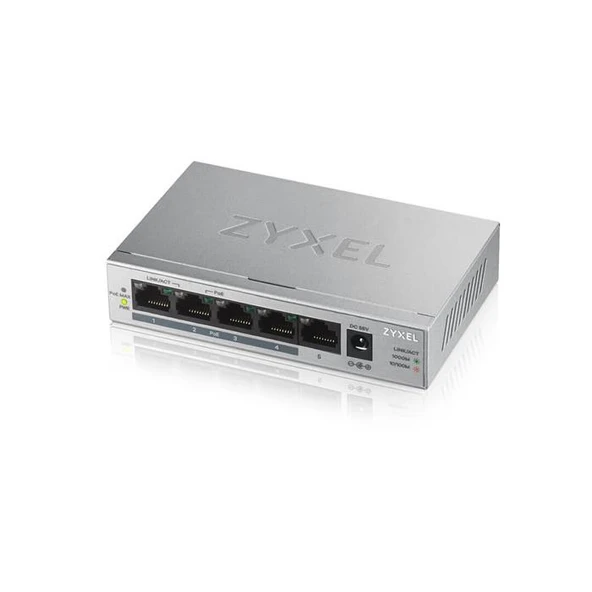 Zyxel Gs-1005Hp 5Port 10/100/1000 Mbps Poe Switch Gs1005Hp-Eu0101F ürün görseli 1