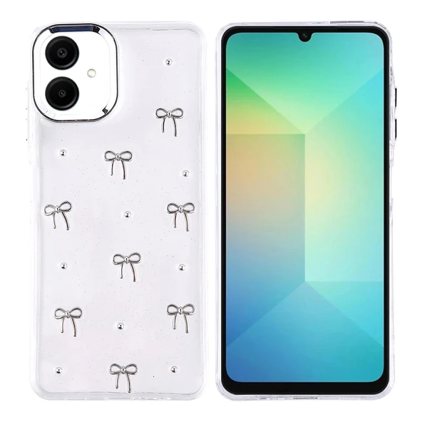 Samsung Galaxy A06 Kılıf Airbag Tasarımlı Simli Şeffaf Kutup Kapak ürün görseli 1