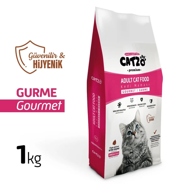CATZO PREMİUM YETİŞKİN KEDİ KURU MAMASI 1 KĞ GURME ürün görseli 1