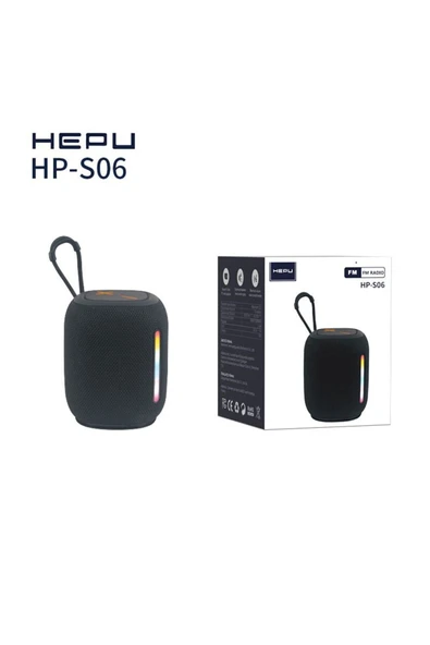 HEPU HP-S06 SU GEÇİRMEZ RGB IŞIKLI YÜKSEK SESLİ BLUETOOTH 5.1 HOPARLÖR ürün görseli 1