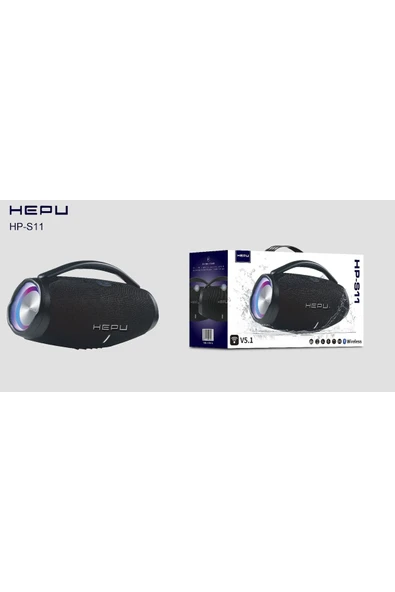 HEPU HP-S11 SU GEÇİRMEZ RGB IŞIKLI YÜKSEK SESLİ BLUETOOTH 5.1 HOPARLÖR ürün görseli 1