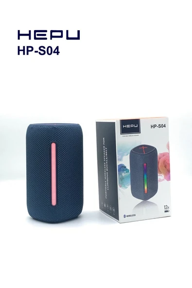 HEPU HP-S04 SU GEÇİRMEZ RGB IŞIKLI YÜKSEK SESLİ BLUETOOTH 5.1 HOPARLÖR ürün görseli 1