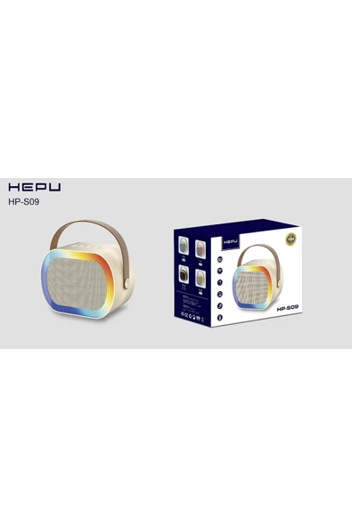 HEPU HP-S09 SU GEÇİRMEZ RGB IŞIKLI YÜKSEK SESLİ BLUETOOTH 5.1 HOPARLÖR ürün görseli 1