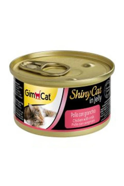 GimCat Shinycat Tavuklu&Yengeçli Jöleli Konserve Kedi Maması 70 Gr ürün görseli 1