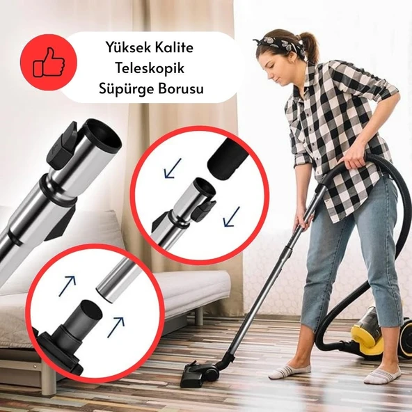 Philips Power Pro Compact Paslanmaz Çelik Teleskopik Süpürge Borusu - Resim 6