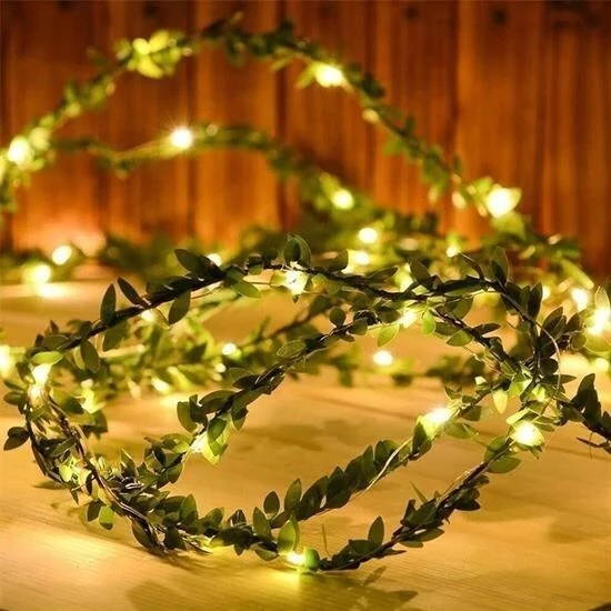 Yapraklı Dekorlu3 Metre Peri Led Pilli Işık Yılbaşı Aydınlatma ürün görseli 1