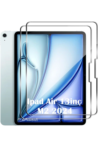 İpad Air 13 inç M2 1. Nesil 2024 Uyumlu Ekran Koruyucu Nano Cam Şeffaf Esnek Kırılmaz Tablet Camı ürün görseli 1