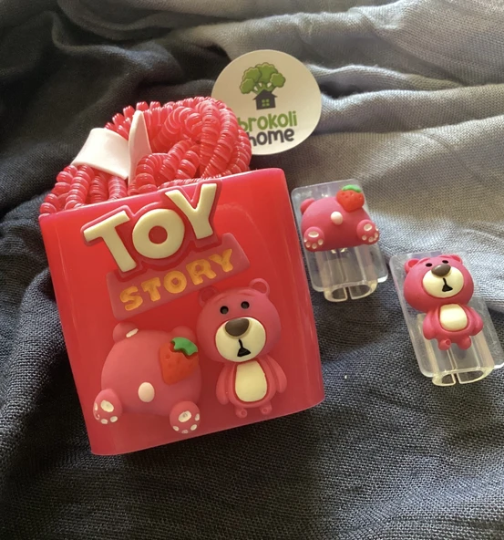 Brokoli Home iPhone 18W/20W Toy Desenli Uyumlu Şarj Kılıfı, Şarj Kablosu Örme Aparatı, Kablo Koruyucu Aparatı,k ürün görseli 1