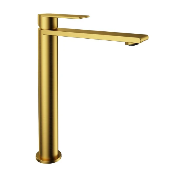 FONTANA YÜKSEK LAVABO BATARYASI (FIRÇALANMIŞ ALTIN) FJ-SS1022 ürün görseli 1
