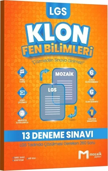 8. Sınıf LGS Fen Bilimleri Klon 13 Deneme Mozaik Yayınları ürün görseli 1