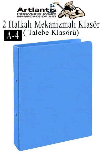 2 Halkalı Klasör 1 Adet A4 PVC Öğrenci ve Ofis Tipi Evrak Sunum Talebe Klasörü İç Cepli Otomatik Mekanizmalı Büro Okul ürün görseli 1