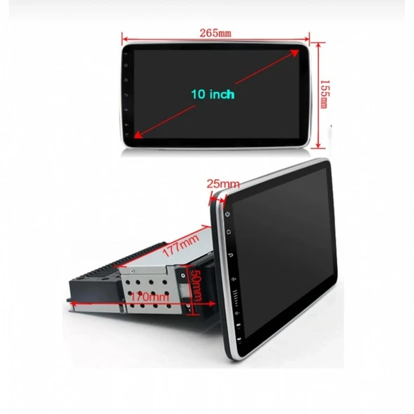 UNİVERSAL 360 DERECE DÖNEN MULTİMEDYA TEYP 10.1İNÇ 2 32 - Resim 6