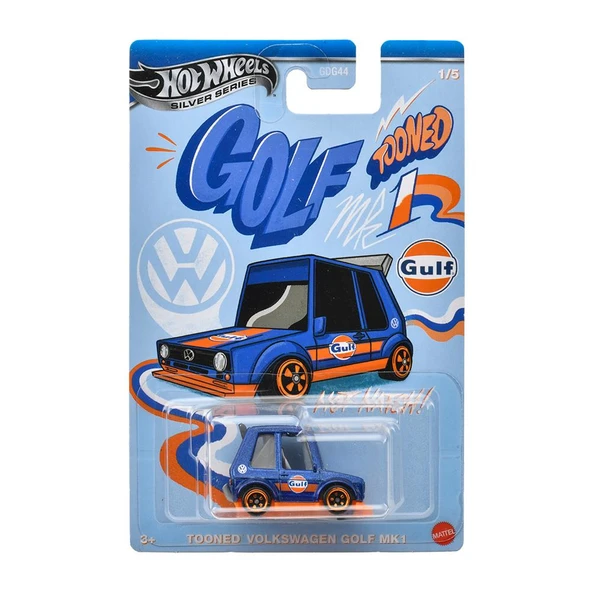 Hot Wheels Silver Series Tooned Gulf Racing - Tooned Volkswagen Golf Mk 1 JCB62 ürün görseli 1