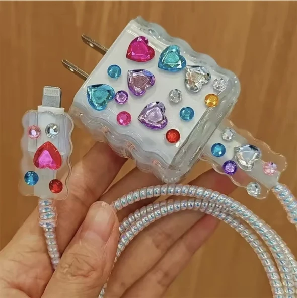 Brokoli Home iPhone 18W/20W Uyumlu Şarj Kılıfı, Şarj Kablosu Örme Aparatı, Kablo Koruyucu Aparatı,R ürün görseli 1
