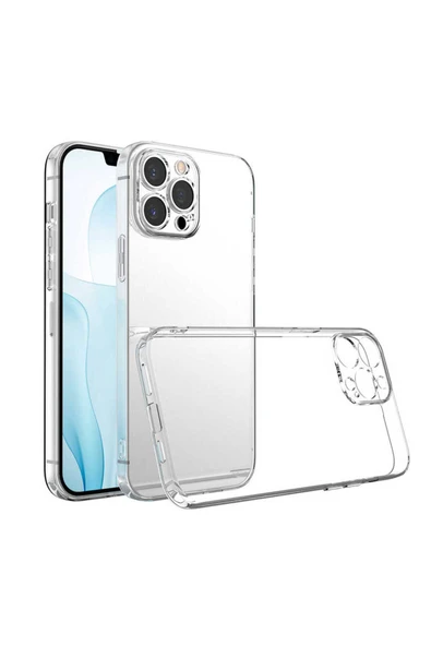 Apple Iphone 13 Pro Max Heptekiletişim Kamera Korumalı Süper Silikon Kılıf-renksiz ürün görseli 1