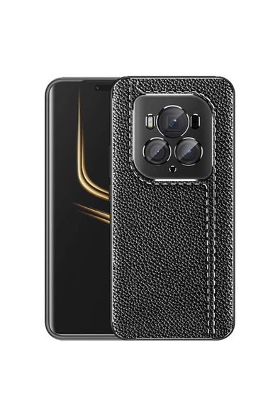 Honor Magic 6 Pro Kılıf Deri Görünümlü Renk Atmayan Dayanaklı Silikon Kapak (NİSS) ürün görseli 1