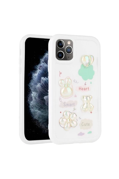 Apple iPhone 11 Pro Max Kılıf Kamera Korumalı Kabartma Figürlü Parlak Silikon Kapak (Toys) ürün görseli 1
