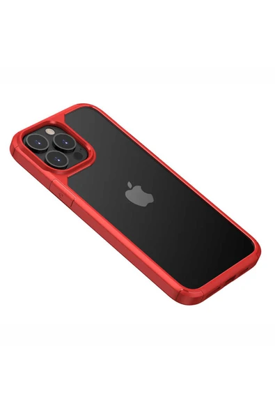Iphone 13 Pro Max Kılıf Şeffaf Sırt Güçlendirilmiş Silikon Kenar Armor Kapak (ROLL) ürün görseli 1