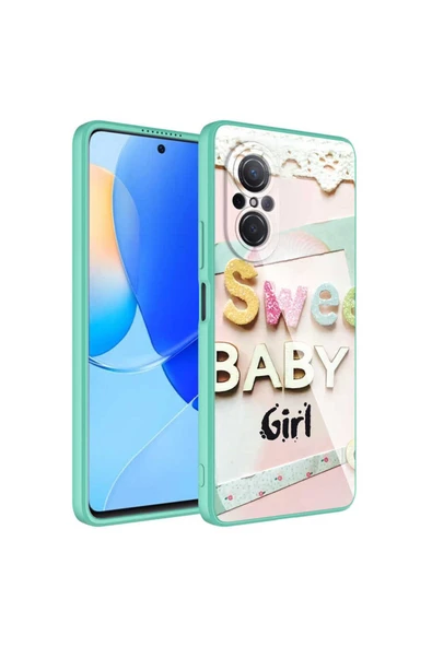 Huawei Nova 9 SE Kılıf Kamera Korumalı Bulut Desenli Renkli Sert Parlak Silikon Kapak (Epoksi) ürün görseli 1