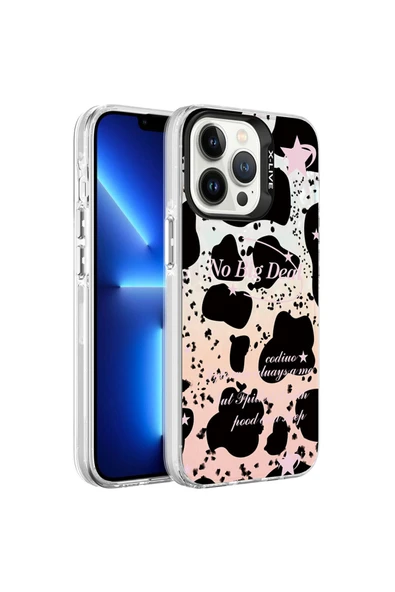 Iphone 13 Pro Max Kılıf Kamera Çıkıntılı Parlak Renkli Desenli Koruyucu Kapak (MARBELLO) ürün görseli 1