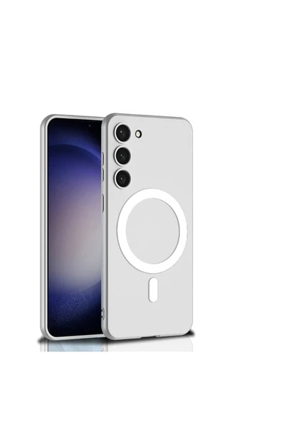 Samsung Galaxy S23 Plus Kılıf Wireless Şarj Özellikli Kıpta Magsafe Silikon Kapak ürün görseli 1