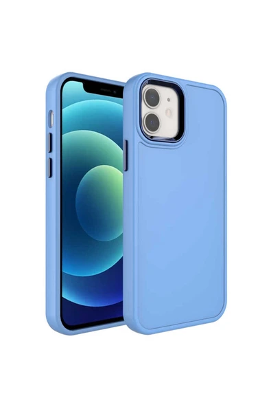 Iphone 11 Kılıf Kamera Çıkıntılı Metal Çerçeveli Hassas Butonlu Renkli Kapak (BOTOX) ürün görseli 1