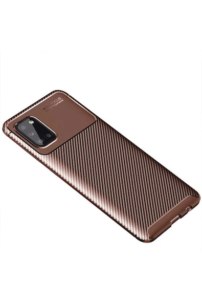Samsung Galaxy A31 Kılıf Kamera Çıkıntılı Karbon Fiber Dokulu Renk Atmaz Kapak (negro) ürün görseli 1