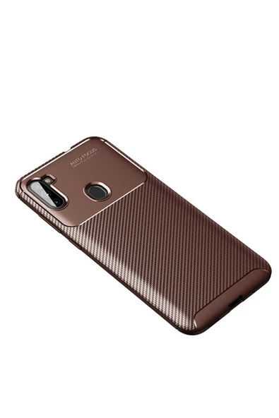 Samsung Galaxy M11 Kılıf Kamera Çıkıntılı Karbon Fiber Dokulu Renk Atmaz Kapak (negro) ürün görseli 1