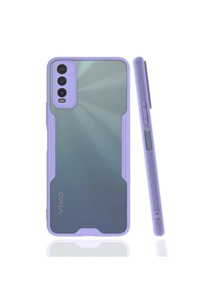 Vivo Y20s Kılıf Kamera Korumalı Ultra Ince Buzlu Mat Renkli Silikon Kapak(parfe) ürün görseli 1