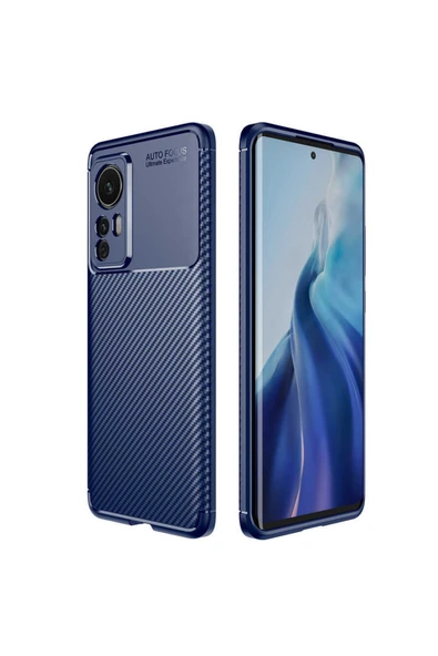 Xiaomi Mi 12 Kılıf Kamera Çıkıntılı Karbon Fiber Dokulu Renk Atmaz Kapak (negro) ürün görseli 1