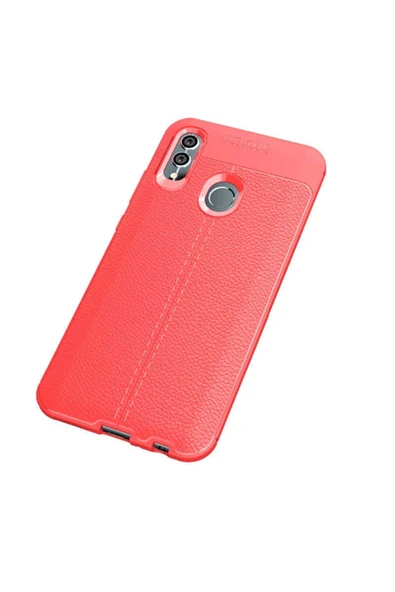 Huawei P Smart 2019 Kılıf Deri Görünümlü Renk Atmayan Dayanaklı Silikon Kapak (niss) ürün görseli 1