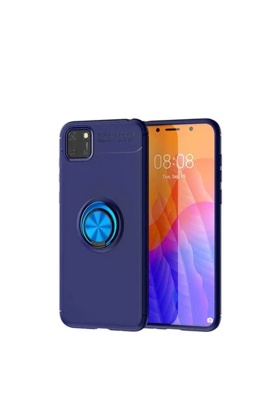 Huawei Y5p Kılıf Kamera Çıkıntılı Renkli Yüzüklü Standlı Mıknatıslı Kapak (ravel) ürün görseli 1