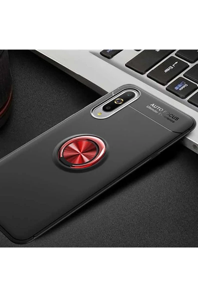 Xiaomi Mi A3 Kılıf Kamera Çıkıntılı Renkli Yüzüklü Standlı Mıknatıslı Kapak (ravel) ürün görseli 1