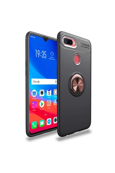 Oppo A5s Kılıf Kamera Çıkıntılı Renkli Yüzüklü Standlı Mıknatıslı Kapak (ravel) ürün görseli 1