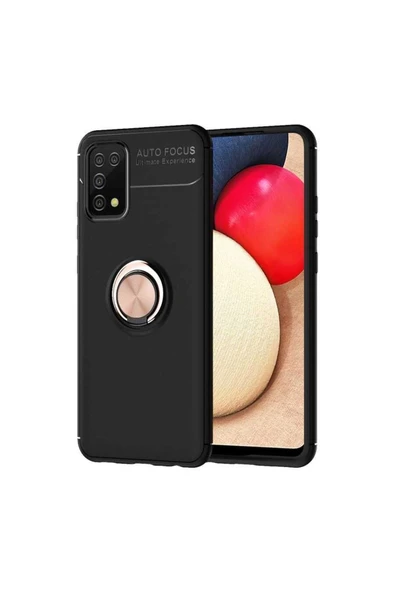 Samsung Galaxy A02s Kılıf Kamera Çıkıntılı Renkli Yüzüklü Standlı Mıknatıslı Kapak (ravel) ürün görseli 1