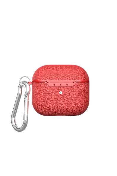 Apple Airpods 4.NESİL Kılıf Deri Görünümlü Yüzey Tasarımlı Silikon (Airbag 03) ürün görseli 1
