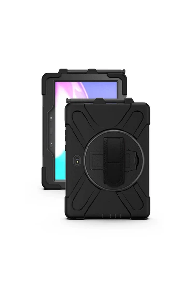 Samsung Galaxy Tab Active Pro 10.1 T540 Kılıf Askılı Standlı Tank Koruyucu Dönebilen Kapak (DEFEN) ürün görseli 1